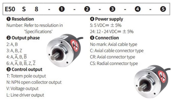 chọn mã E50S8-2000-3-T-24