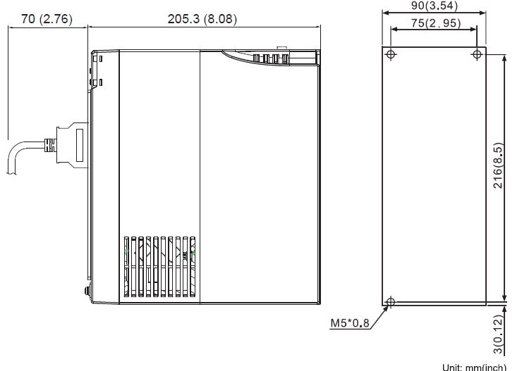 Kích thước ASD-E3-3023-L