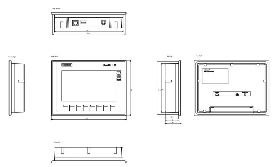 kích thước màn hình Siemens 7 inch